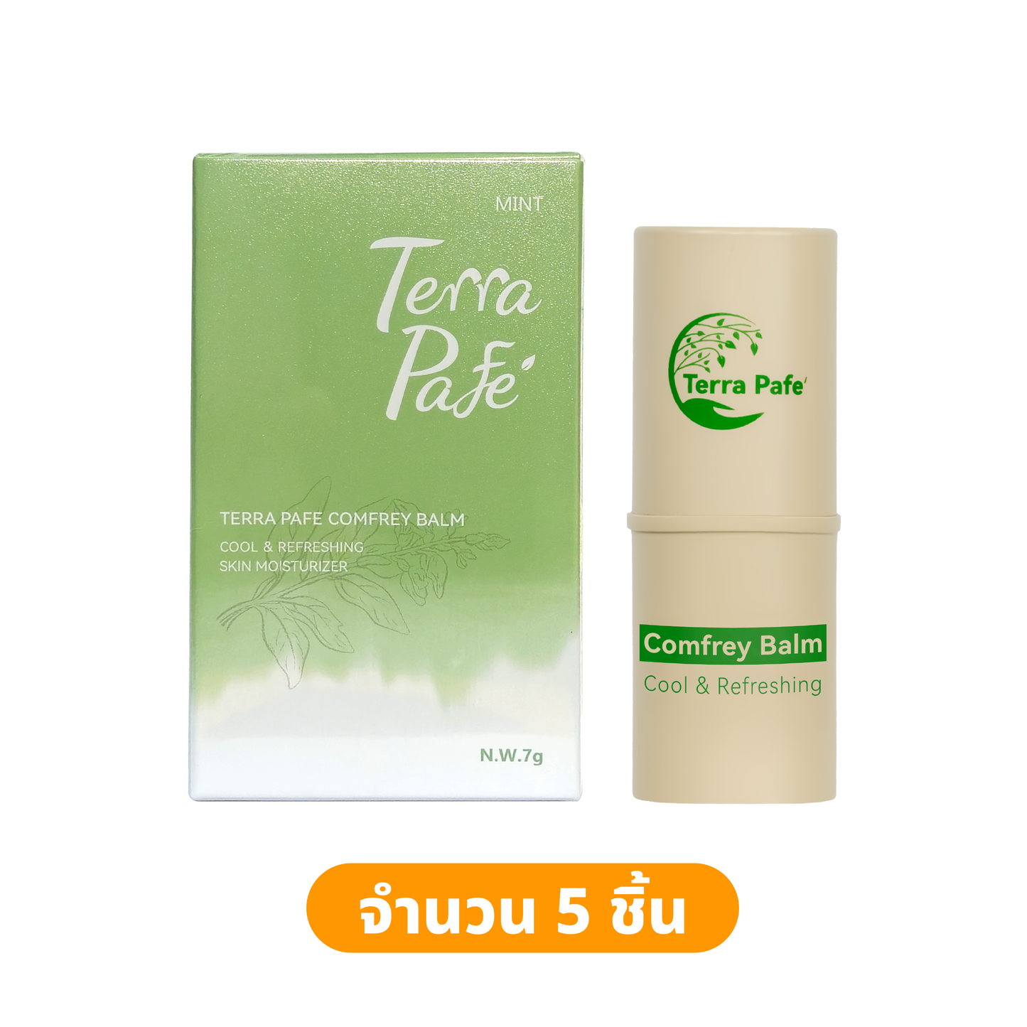 Terra Pafe Comfrey Balm - บาล์มสมุนไพรคอมเฟรย์ กลิ่นหอมอโรม่า สดชื่น ผ่อนคลาย ลดอาการคัน พกพาสะดวก