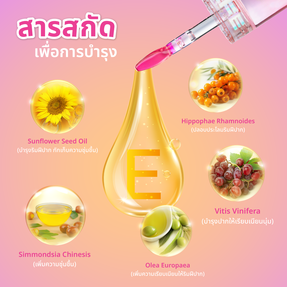 Terra Pafe Magic Glossy Lip Essence - ลิปออยล์บำ รุงริมฝีปาก ให้ความชุ่มชื้นพร้อมเพิ่มความสดใส ไม่เหนอะหนะ