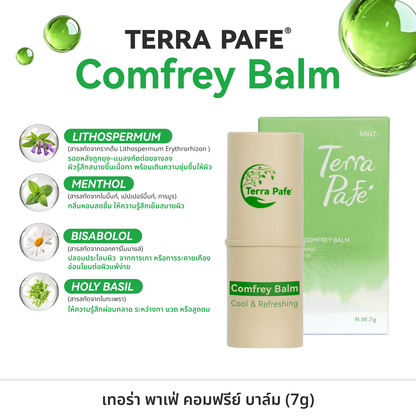 TERRA PAFE COMFREY BALM  7 g บาล์มสมุนไพร ขนาดพกพา ใช้ดมและทาในหลอดเดียว ผ่อนคลาย สดชื่น