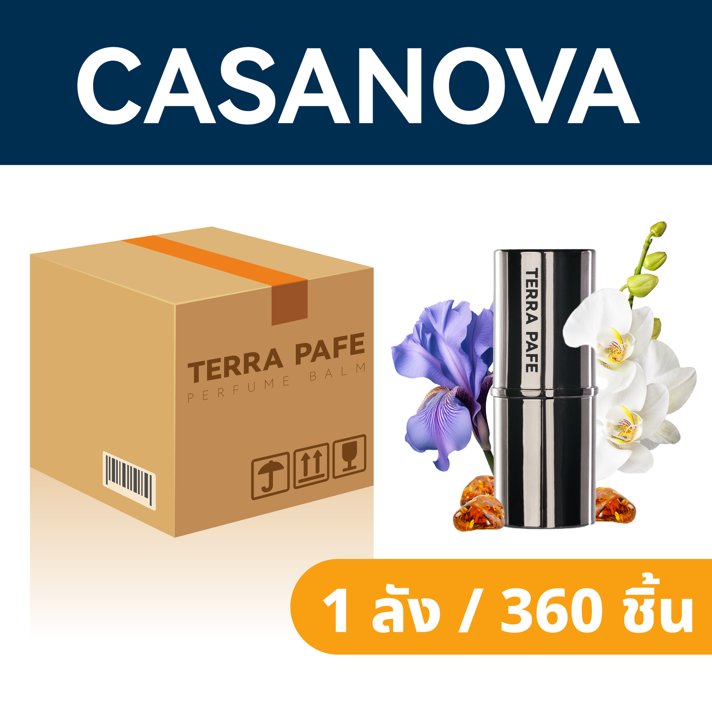 [ยกลัง 360ชิ้น] Terra Pafe Perfume Balm 6 กลิ่น - น้ำหอมบาล์ม กลิ่นหอม พกพาสะดวก ใช้งานง่าย 7g