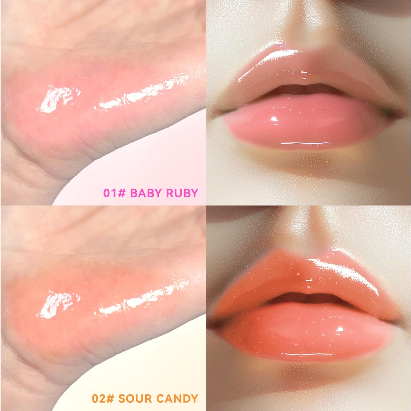 2 ชิ้น [ Sour Candy + BABY RUBY ] - Terra Pafe Magic Glossy Lip Essence