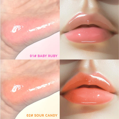 2 ชิ้น [ Sour Candy + BABY RUBY ] - Terra Pafe Magic Glossy Lip Essence