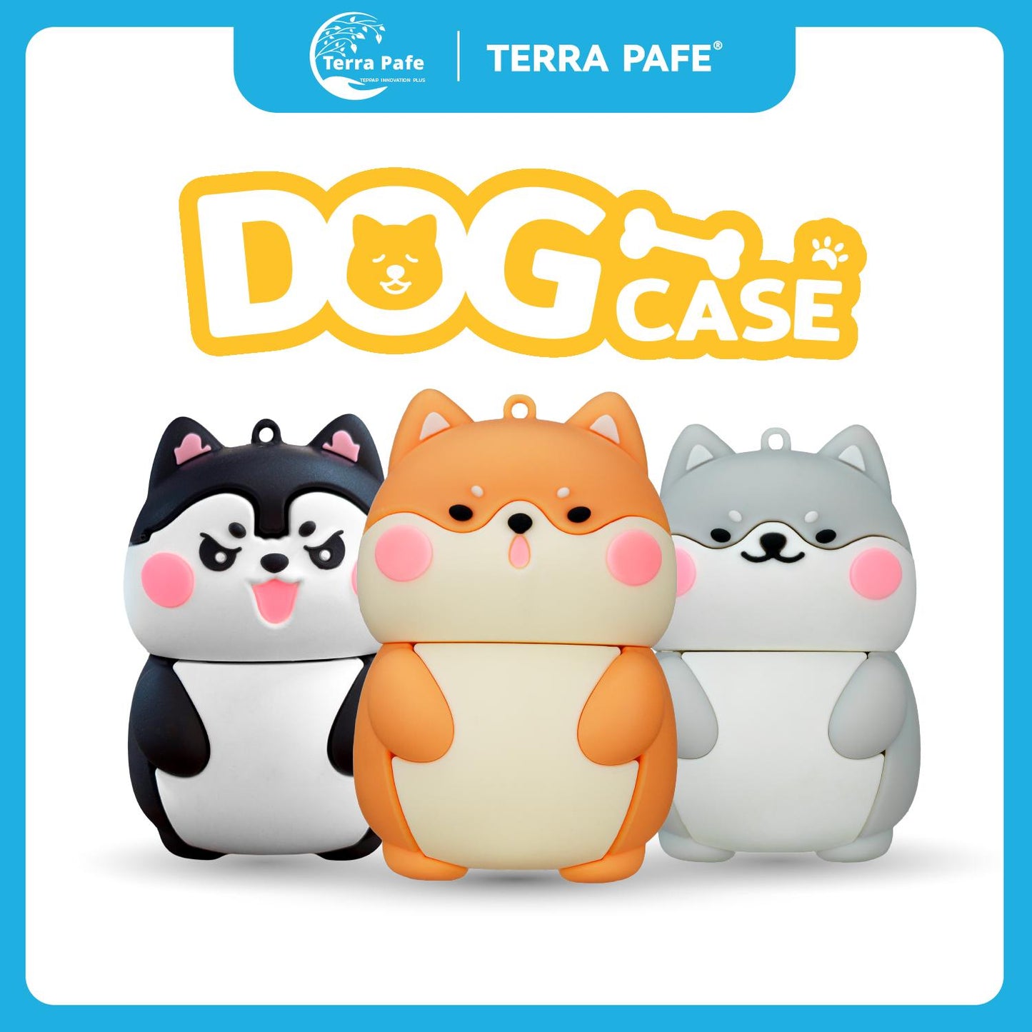 [เคสเท่านั้น] พวงกุญแจ Dog Case Collection - Terra Pafe เคสบาล์มลายน้องหมาแสนซน