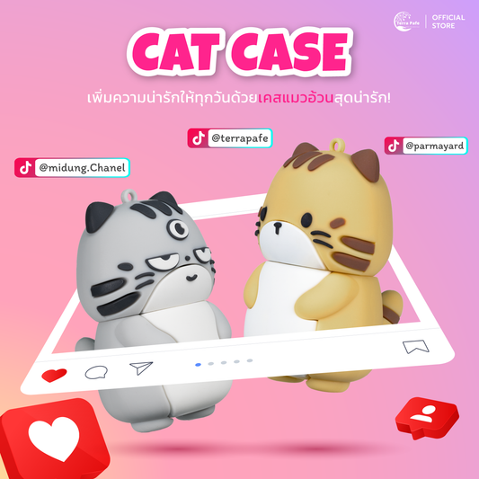 [เซ็ทคู่] เคสพวงกุญแจน้องแมว CAT Collection บาล์มอโรม่า และบาล์มน้ำหอม