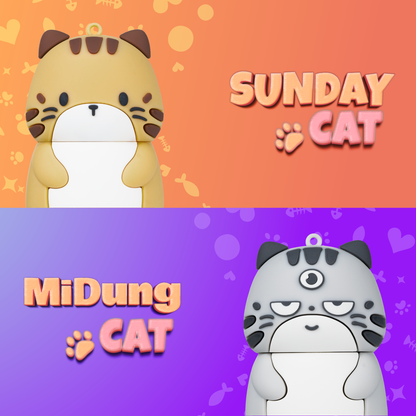 [เซ็ทคู่] เคสพวงกุญแจน้องแมว CAT Collection บาล์มอโรม่า และบาล์มน้ำหอม