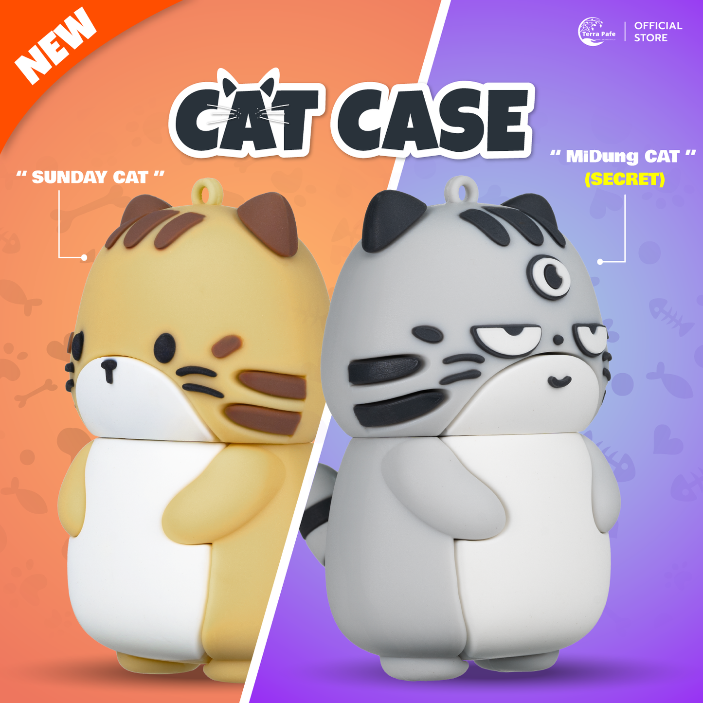 [เซ็ทคู่] เคสพวงกุญแจน้องแมว CAT Collection บาล์มอโรม่า และบาล์มน้ำหอม