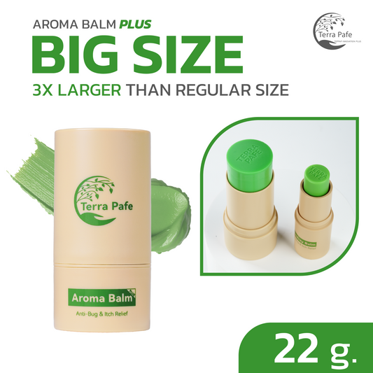 Terra Pafe Aroma Balm Plus - บาล์มสมุนไพรขนาดใหญ่ กลิ่นอโรม่า หอมสดชื่น ผ่อนคลาย พกพาสะดวก