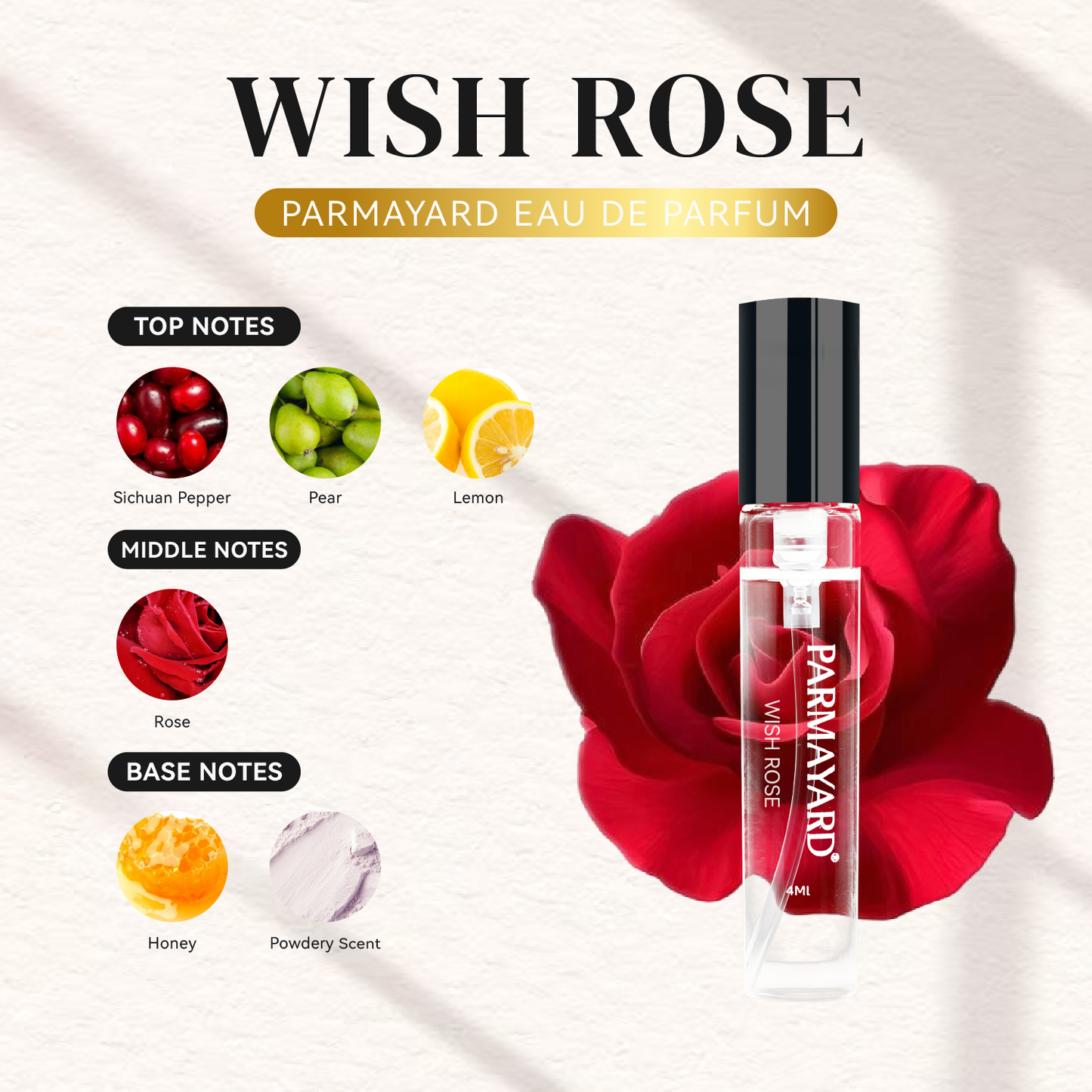 [WISH ROSE] PARMAYARD EAU DE PARFUM สเปรย์น้ำหอมพรีเมียมเข้มข้น กลิ่นติดทนนาน ความหรูหราที่สะท้อนตัวตนอย่างเหนือระดับ