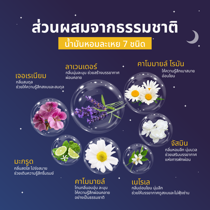 (แบบซอง / 1 ซอง บรรจุ 2 แผ่น) TERRA PAFE GOOD NIGHT PATCHES แผ่นแปะอโรม่า ช่วยรังสรรค์ช่วงเวลาก่อนนอน