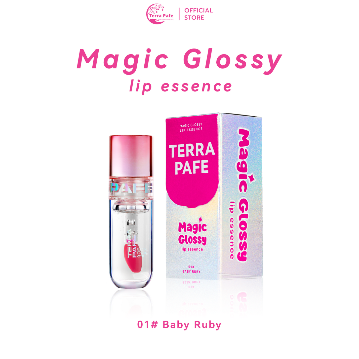 Terra Pafe Magic Glossy Lip Essence - ลิปออยล์บำ รุงริมฝีปาก ให้ความชุ่มชื้นพร้อมเพิ่มความสดใส ไม่เหนอะหนะ