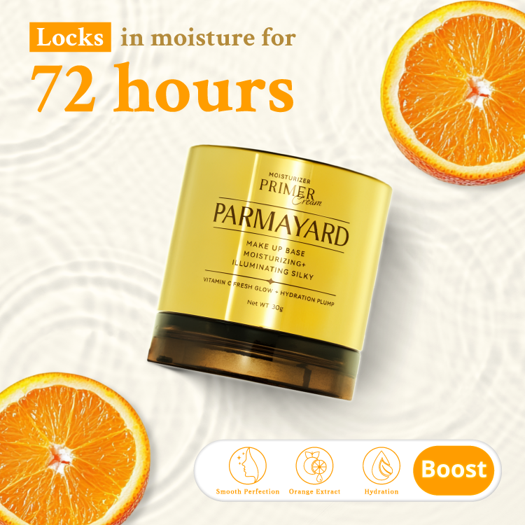 PARMAYARD มอยส์เจอไรเซอร์ ไพรเมอร์ เบสแต่งหน้า กลิ่นส้ม ปรับผิวก่อนแต่งหน้า บำรุงผิวหน้า ให้เมคอัพติดทนนานยิ่งขึ้น 