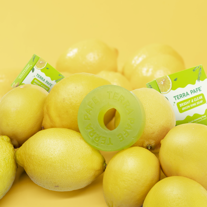 TERRA PAFE Bright & Clear Green Ring Soap 80 g  เทอร่าพาเฟ่ สบู่เขียวล้างหน้า สบู่โดนัท