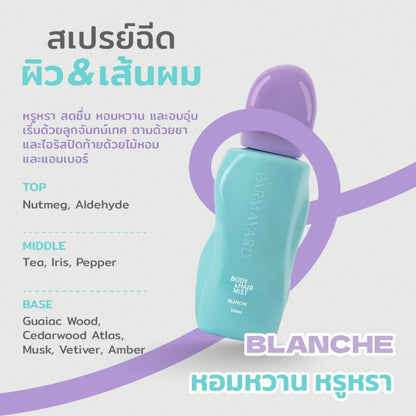 [ 2 ชิ้น ] Body & Hair Mist กลิ่น BLANCHE + Terra Pafe Perfume กลิ่น MY STIC HER คู่หูคู่หอม