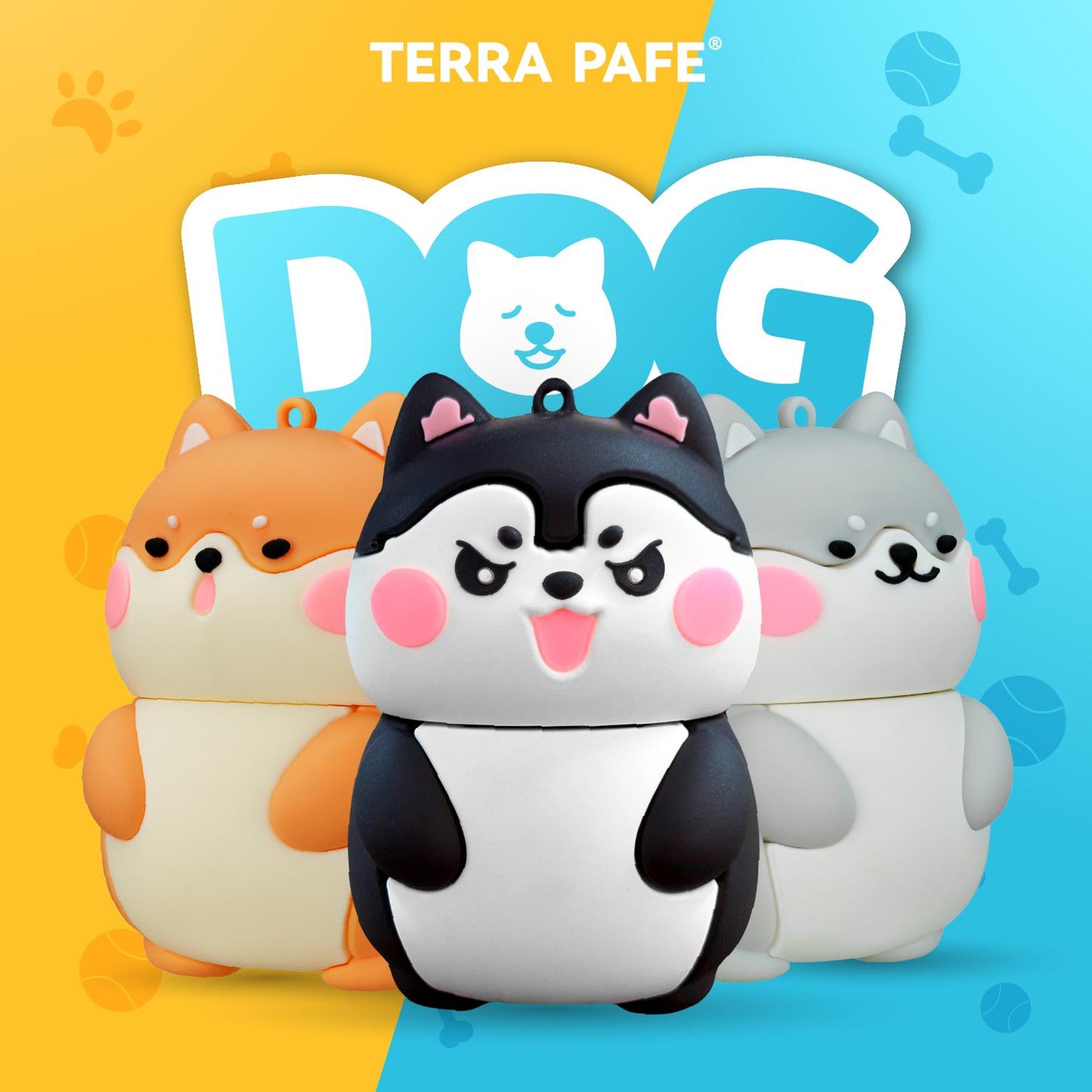 [เคสเท่านั้น] พวงกุญแจ Dog Case Collection - Terra Pafe เคสบาล์มลายน้องหมาแสนซน